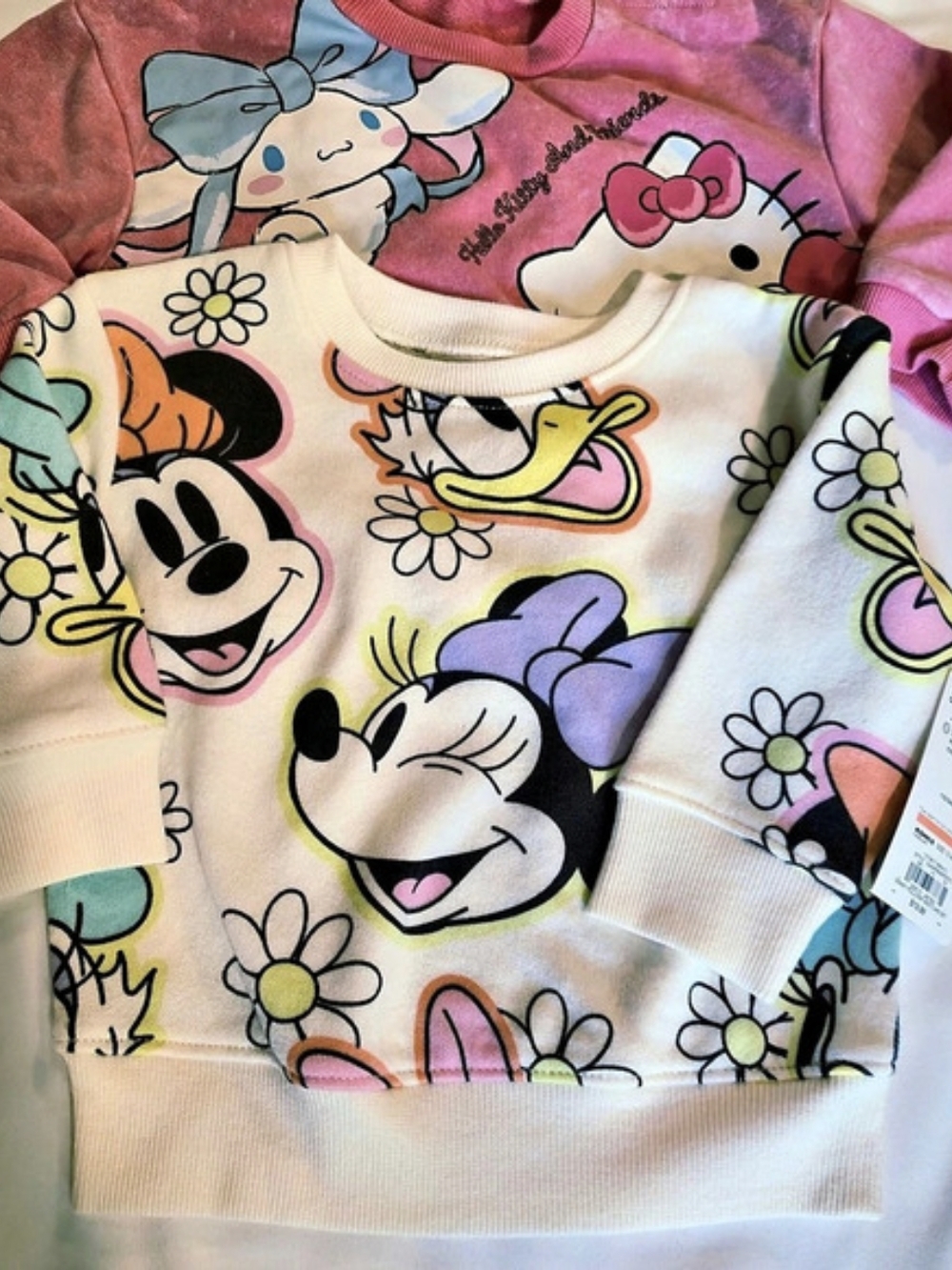 Disney Baby Sweatshirt Set Pink & White 12M NWT